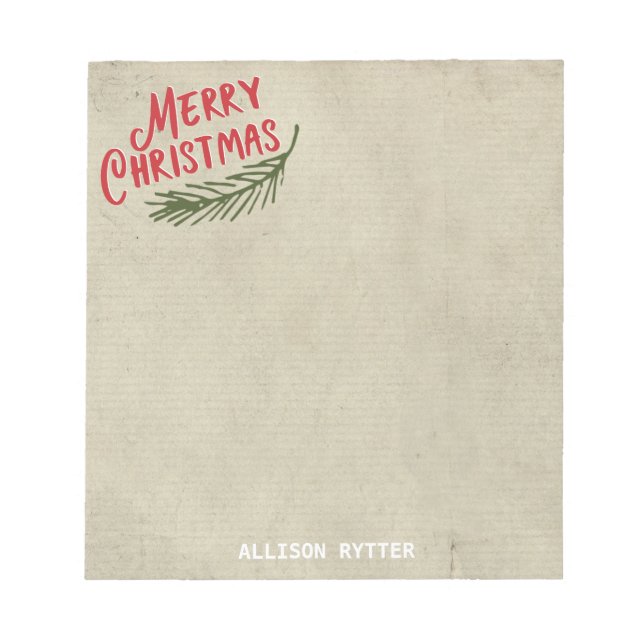 Bloc De Notas Navidades de Evergreen | Notepad (Frente)