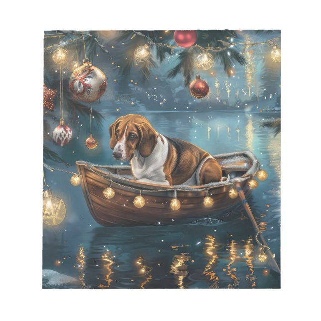 Bloc De Notas Navidades de Foxhound ingleses norteamericanos dis (Frente)