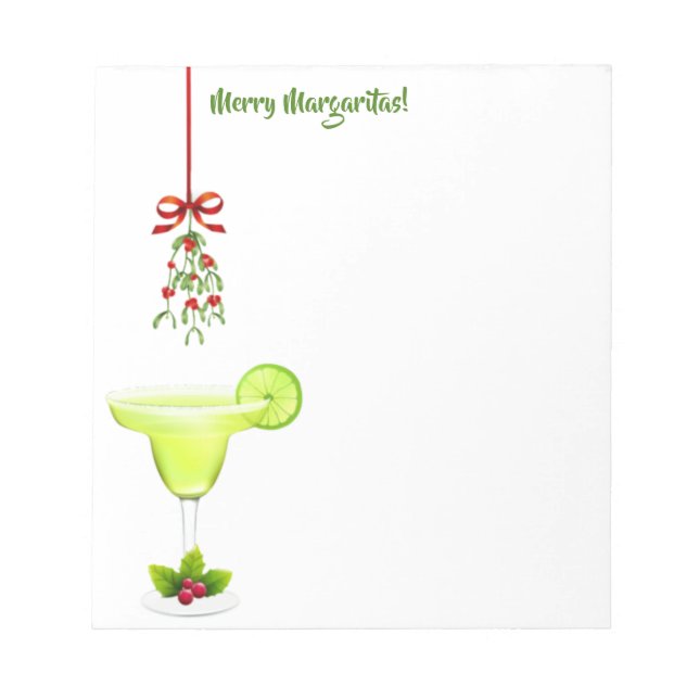 Bloc De Notas Navidades de Margaritas y Mistletoe (Frente)