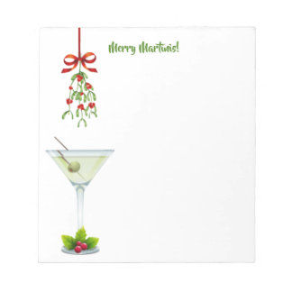 Bloc De Notas Navidades de Martinis y Mistletoe