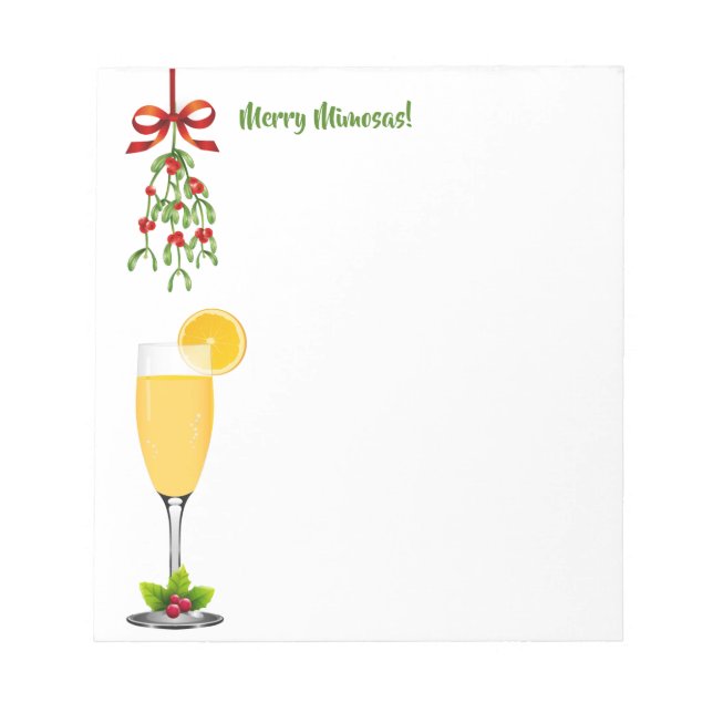 Bloc De Notas Navidades de Mimosas y Mistletoe (Frente)