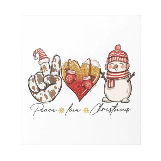 Bloc De Notas Navidades de Paz Amor (Frente)