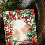 Bloc De Notas Navidades de Poinsettia y Holly Berries<br><div class="desc">¡Difundan alegría por las vacaciones con este billete de Navidades de personalizable! Con un borde festivo de vibrantes poinsettias y exuberante vegetación, es perfecto para mensajes personalizados, notas o listas. El texto de "FELIZ Navidad" en la parte superior es totalmente personalizable, lo que le permite agregar sus propios saludos de...</div>