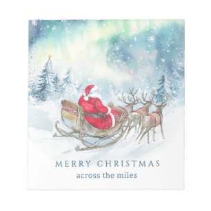Bloc De Notas Navidades de Sleigh Reindeers de Miles Santa