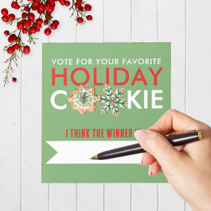 Bloc De Notas Navidades de vacaciones Cookie Voting Notepad Pack