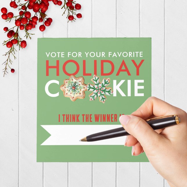 Bloc De Notas Navidades de vacaciones Cookie Voting Notepad Pack (Holiday Cookie Contest Voting Notepad Pack of 40 for Christmas Cookie and Baking Competitions)