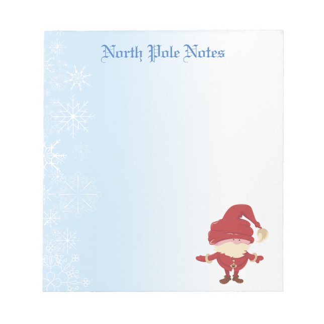 Bloc De Notas Navidades de vacaciones Santa Claus Notepads (Frente)