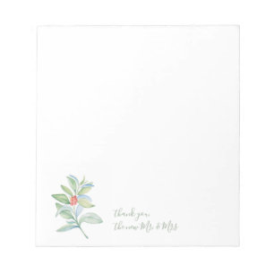 Bloc De Notas Navidades de Watercolor Greenery & Berries Notepad