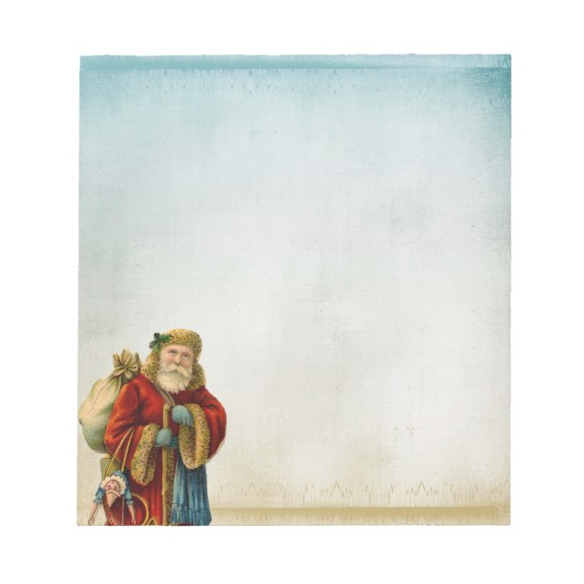 Bloc De Notas Navidades del Viejo Mundo Viejo Santa (Frente)