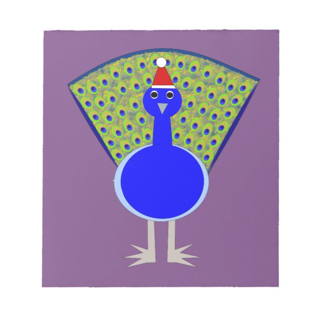 Bloc De Notas Navidades divertidos Peacock (Frente)