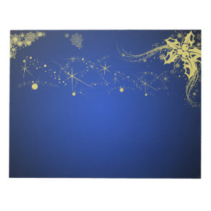 Bloc De Notas Navidades dorados y azules Scrapbooking Paper Pad