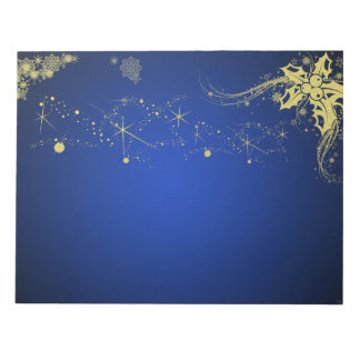 Bloc De Notas Navidades dorados y azules Scrapbooking Paper Pad