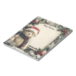 Bloc De Notas Navidades dulces Teddy Bear Design - Festividad y