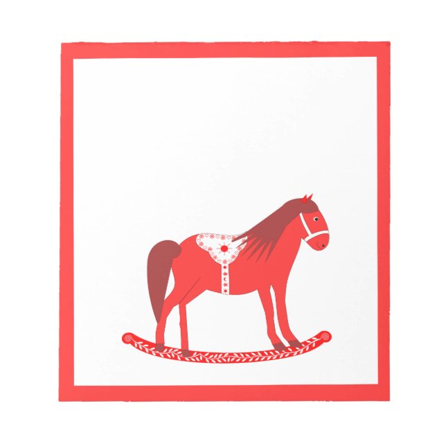Bloc De Notas Navidades escandinavos rodando caballo (Frente)