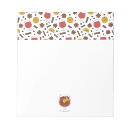 Bloc De Notas Navidades feriados especias de vino tinto