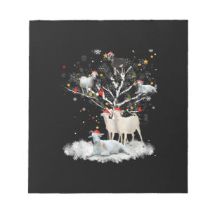 Bloc De Notas Navidades Goat On Tree Funny Santa Goat Lover Rega