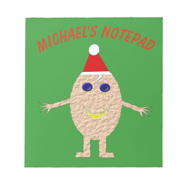 Bloc De Notas Navidades graciosos Egg Personalizado Notepad (Frente)
