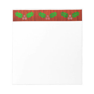 Bloc De Notas Navidades Holly border