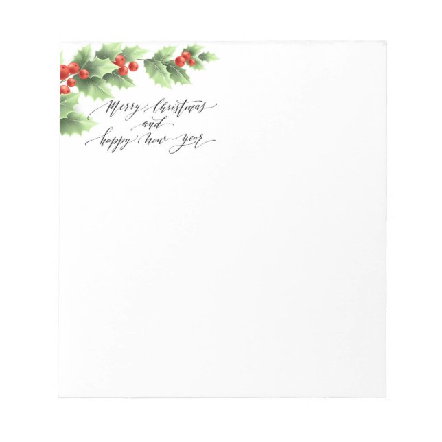 Bloc De Notas Navidades Holly Notepad (Frente)