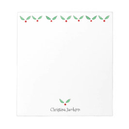 Bloc De Notas Navidades Holly Personalizado 5.5 x 6