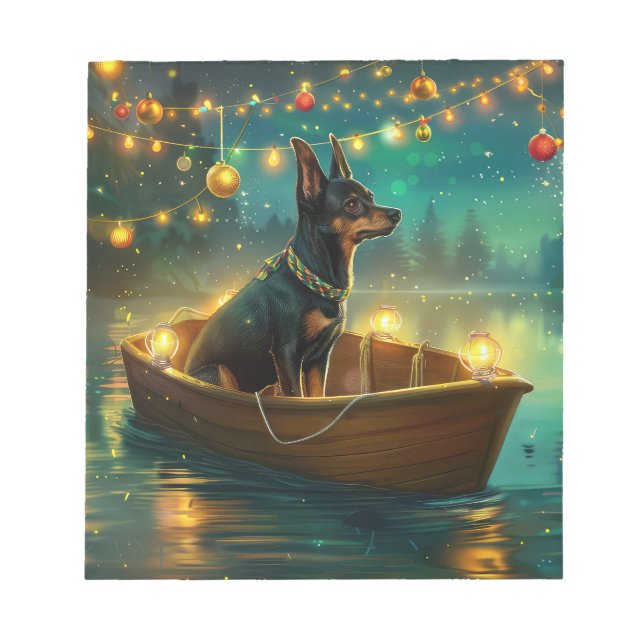 Bloc De Notas Navidades Kelpie australianos disfrutan del viaje  (Frente)