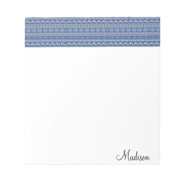 Bloc De Notas Navidades Notepad Blue Reindeer (Frente)