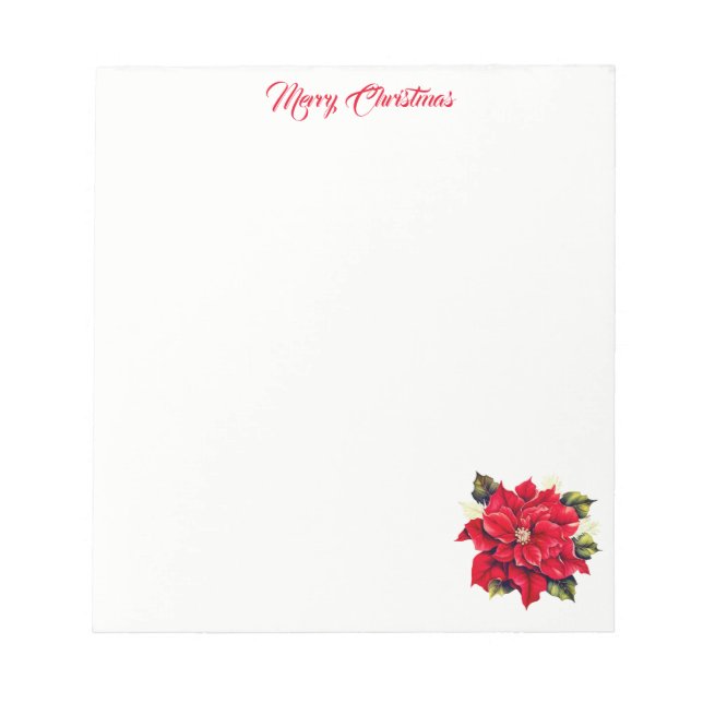 Bloc De Notas Navidades Poinsettia Notepad (Frente)