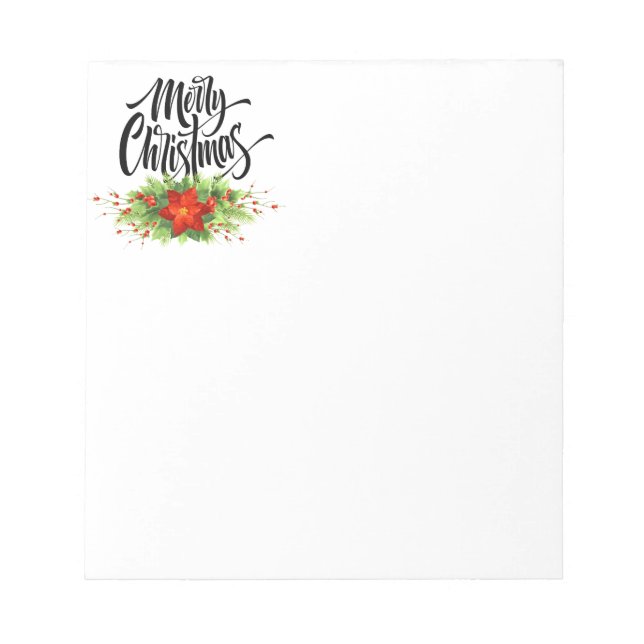 Bloc De Notas Navidades Poinsettia Notepad (Frente)