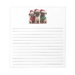 Bloc De Notas Navidades Pug Dogs