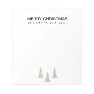 Bloc De Notas Navidades Purpurinas de plata