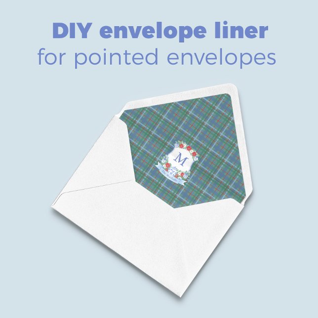 Bloc De Notas Navidades refinados Escudo Tartán A7 Envelope Line (This envelope liner design will add an elegant touch to your pointed envelopes and economically too!)