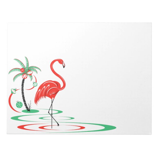 Bloc De Notas Navidades rojos paisaje flamenco (Frente)