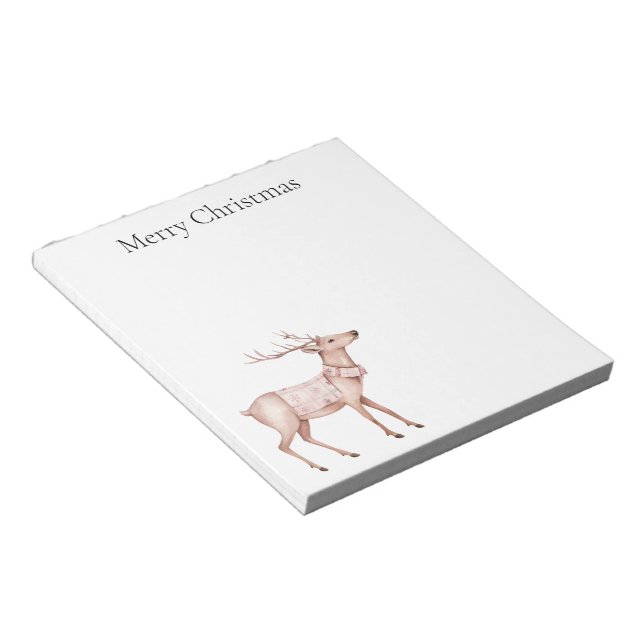 Bloc De Notas Navidades Rubor Pink Deer (Lado Derecho)