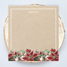 Navidades rusos Poinsettia Notepad