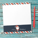 Bloc De Notas Navidades Santa<br><div class="desc">¡Un lindo bloc de notas de Papá Noel con las palabras Feliz Navidad! Si lo deseas,  puedes personalizar el texto de Feliz Navidad con tu propio saludo. Diseñado para ti por Blackberry Boulevard.</div>