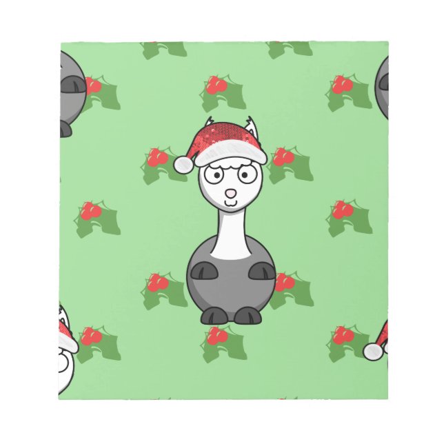 Bloc De Notas navidades santa Alpaca (Frente)