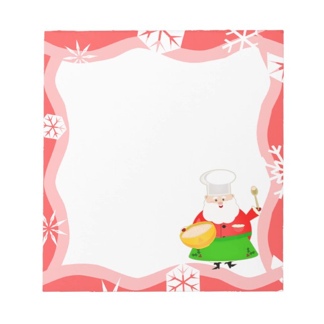 Bloc De Notas Navidades Santa Claus Baking Notepad (Frente)