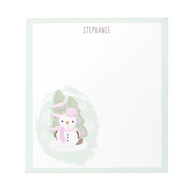 Bloc De Notas Navidades Snowman (Frente)
