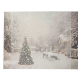 Bloc De Notas Navidades Snowy por la mañana en Notepad