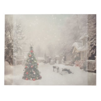 Bloc De Notas Navidades Snowy por la mañana en Notepad