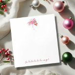 Bloc De Notas Navidades tropicales Notepads Flamingo rosa<br><div class="desc">Añada un toque de alegría tropical a sus vacaciones con estos bolígrafos de Navidad con una flamingo rosa de color acuático festivo usando una corona de vacaciones. Diseñados por Victoria Grigaliunas, una artista de acuarela de Palm Beach, Florida, estos cuadernos personalizados se personalizan utilizando campos de plantillas fáciles de editar,...</div>