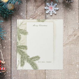 Bloc De Notas Navidades Vintage Elegante De Pino Verde Deco