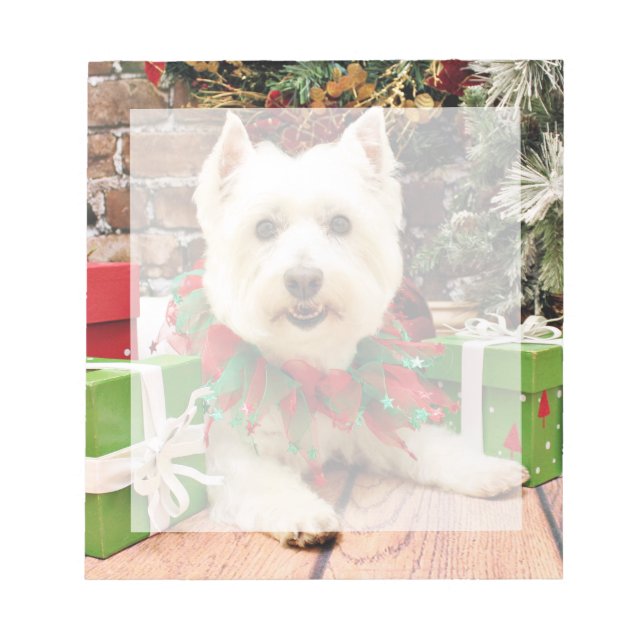 Bloc De Notas Navidades - West Highland Terrier - Abby (Frente)