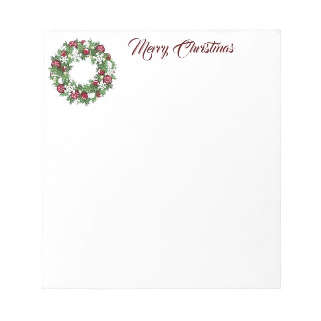 Bloc De Notas Navidades Wreath Notepad (Frente)