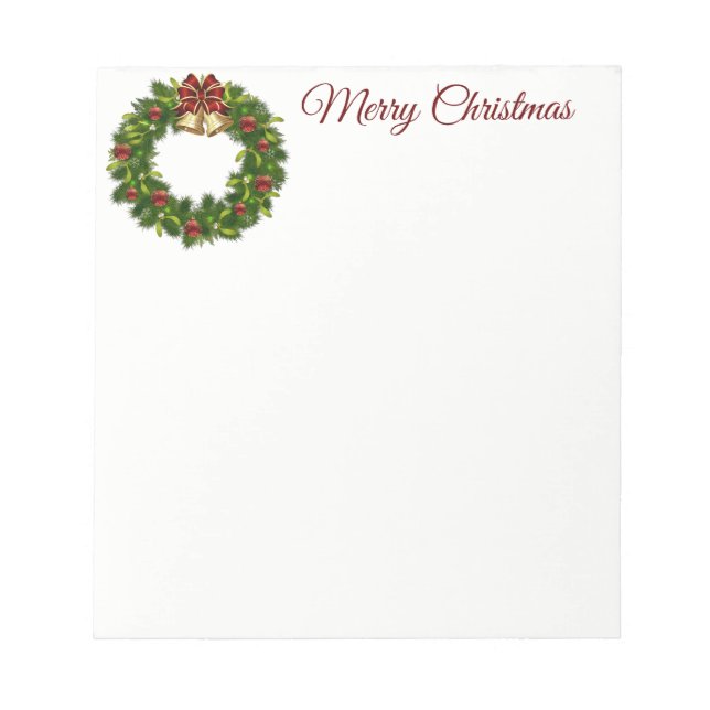 Bloc De Notas Navidades Wreath Notepad (Frente)