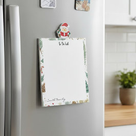 Bloc de notas navideño de pino festivo y poinsetti