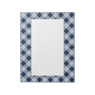 Bloc De Notas Navy Gingham Notepad
