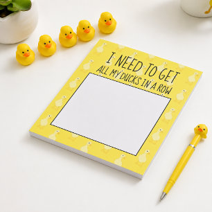 Bloc De Notas Necesito tener todos mis patos en una fila Cute Ye