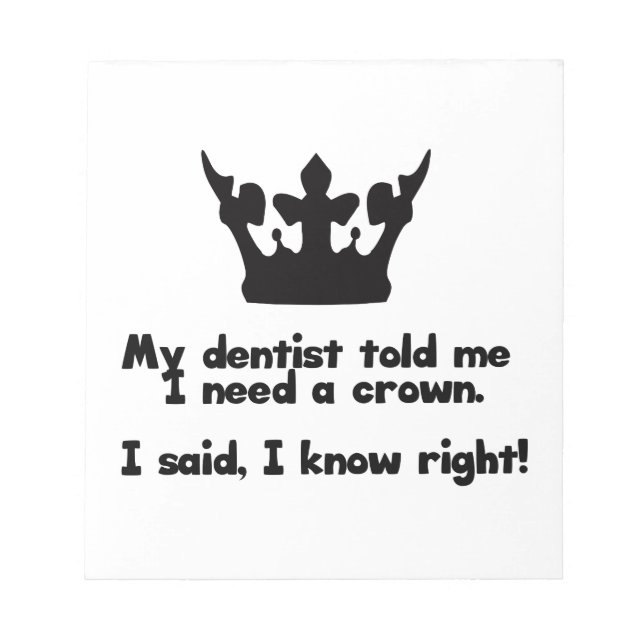 Bloc De Notas Necesito Una Corona (Frente)