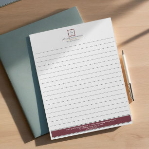 Bloc De Notas Negocio con el logotipo de la frontera roja Minima